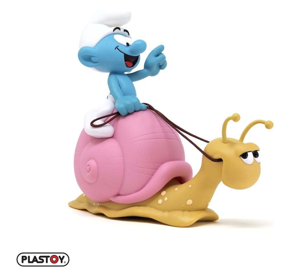 The Smurfs: Sparbössa Smurf on a Snail's Back 19 cm