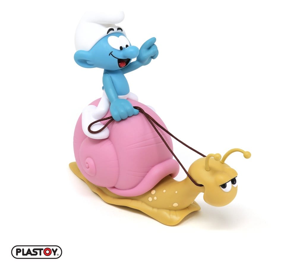 Smurfarna: Sparbössa med Smurf på Snigelens Rygg 19 cm