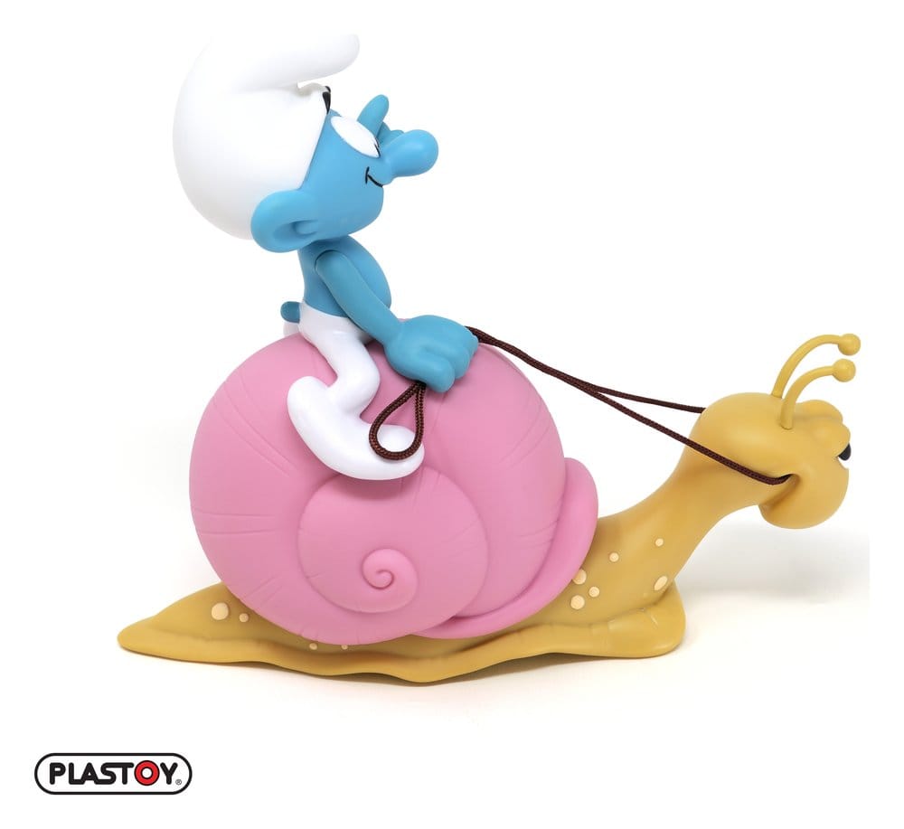 Smurfarna: Sparbössa med Smurf på Snigelens Rygg 19 cm