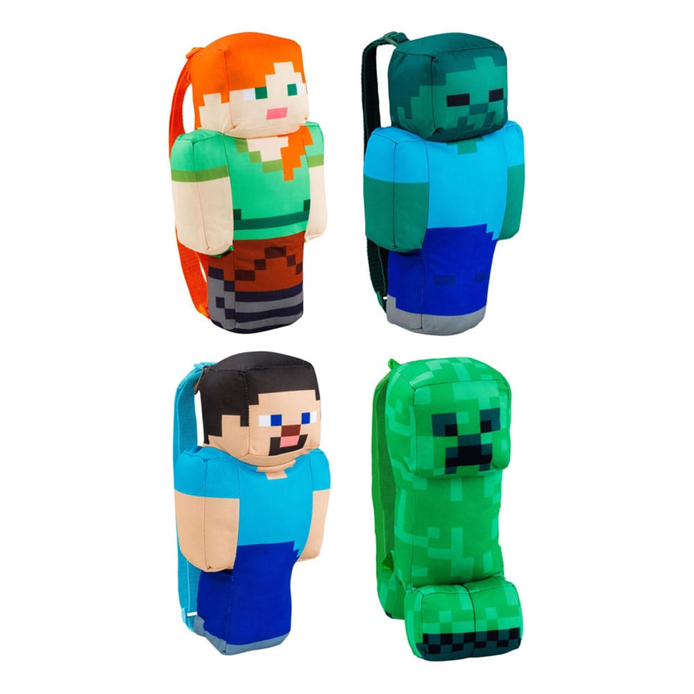 Minecraft Plush Rygsäckar 30 cm Sortiment (4) PMI