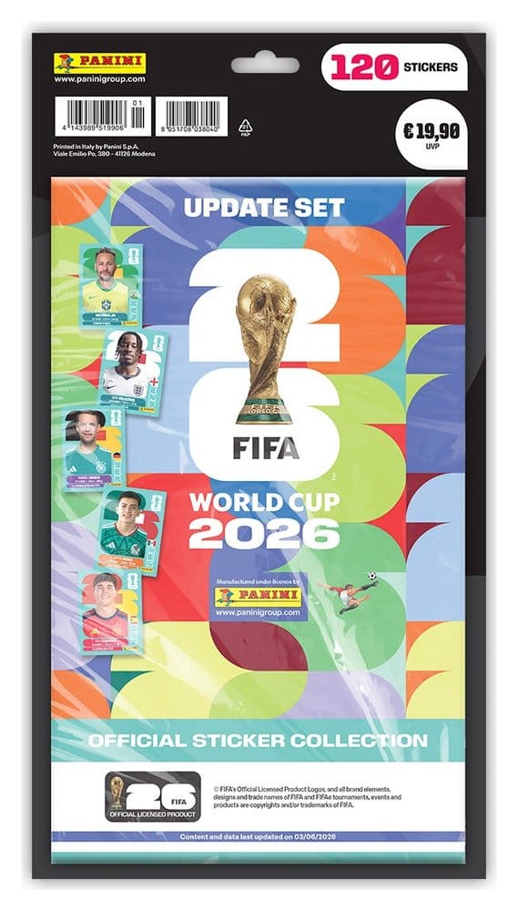Uppdateringsset för officiell klistermärkesamling FIFA Fotbolls-VM 2026