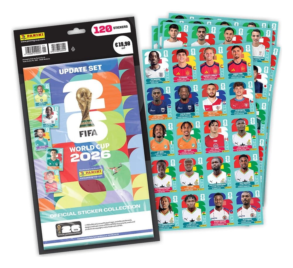 Uppdateringsset för officiell klistermärkesamling FIFA Fotbolls-VM 2026