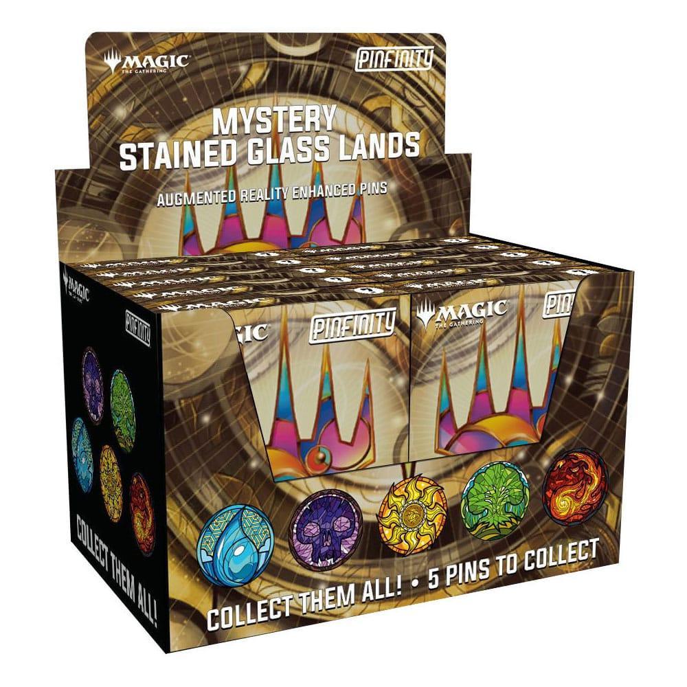 Magic: The Gathering Pins Blind Box Mystery Stained Glass Lands Assortment (10) Pinfinity