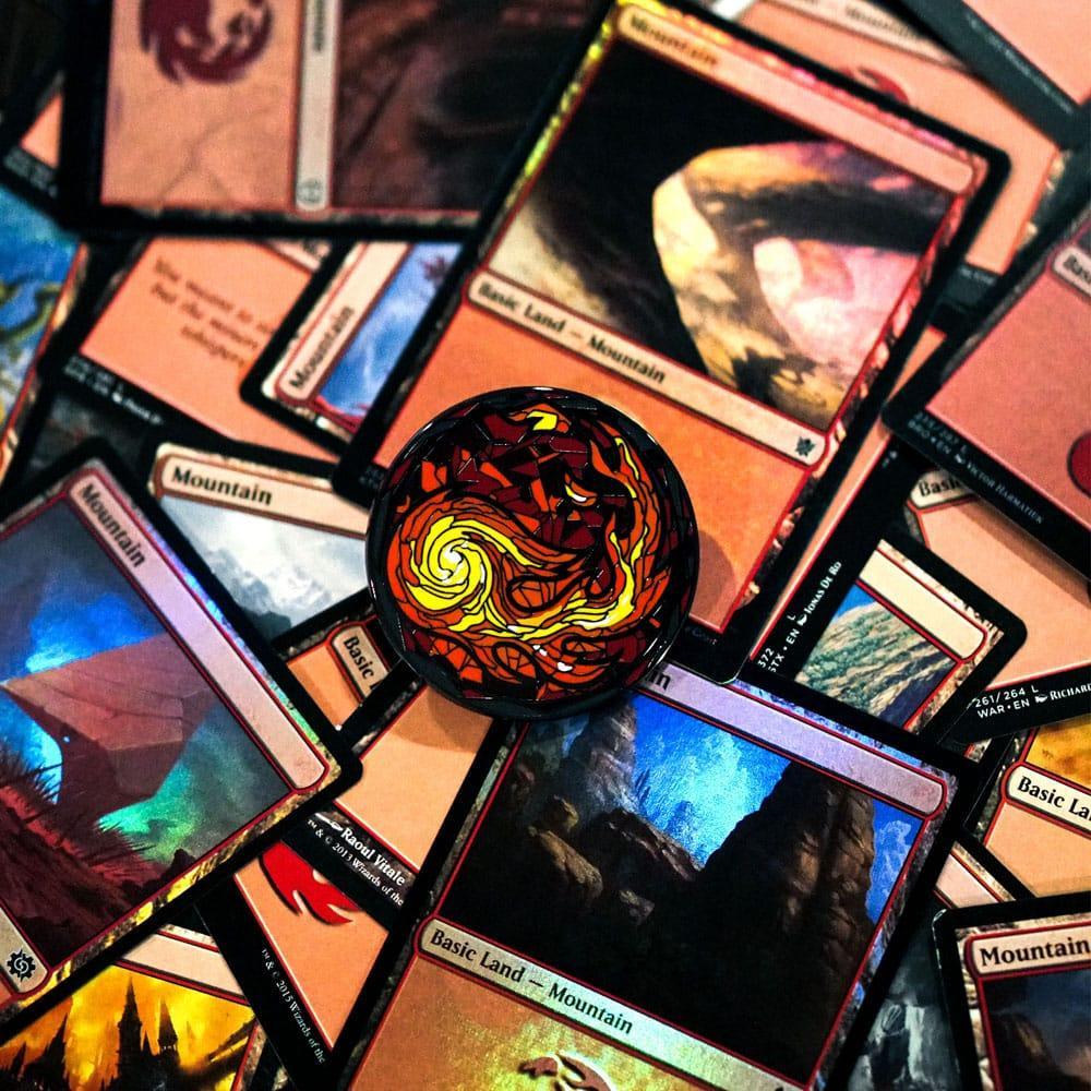 Magic: The Gathering Pins Blind Box Mystery Stained Glass Lands Assortment (10) Pinfinity