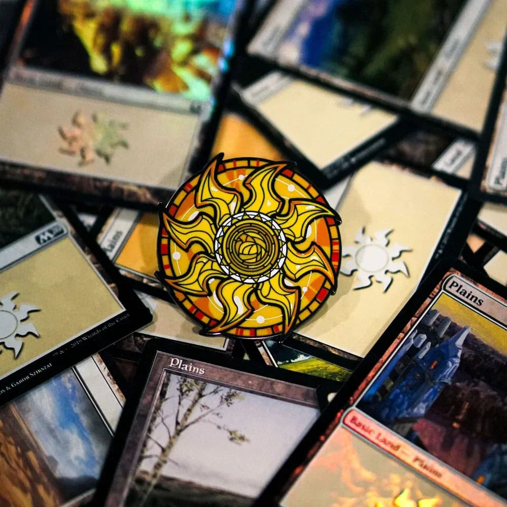 Magic: The Gathering Pins Blind Box Mystery Stained Glass Lands Assortment (10) Pinfinity