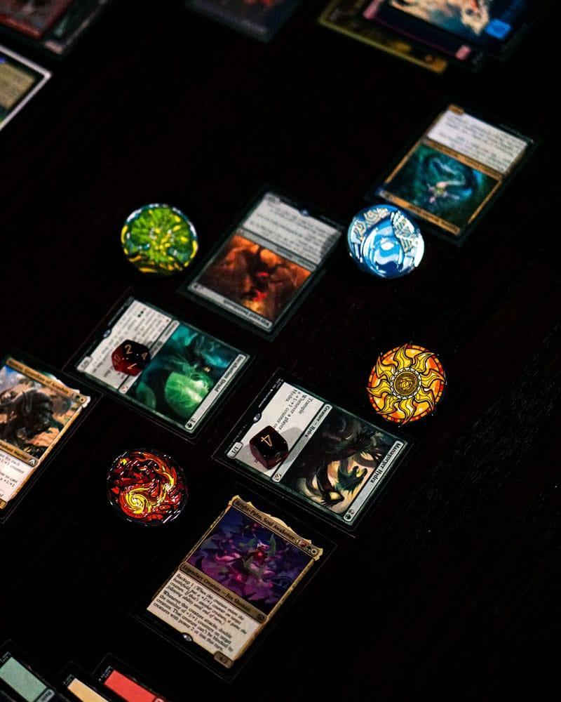 Magic: The Gathering Pins Blind Box Mystery Stained Glass Lands Assortment (10) Pinfinity