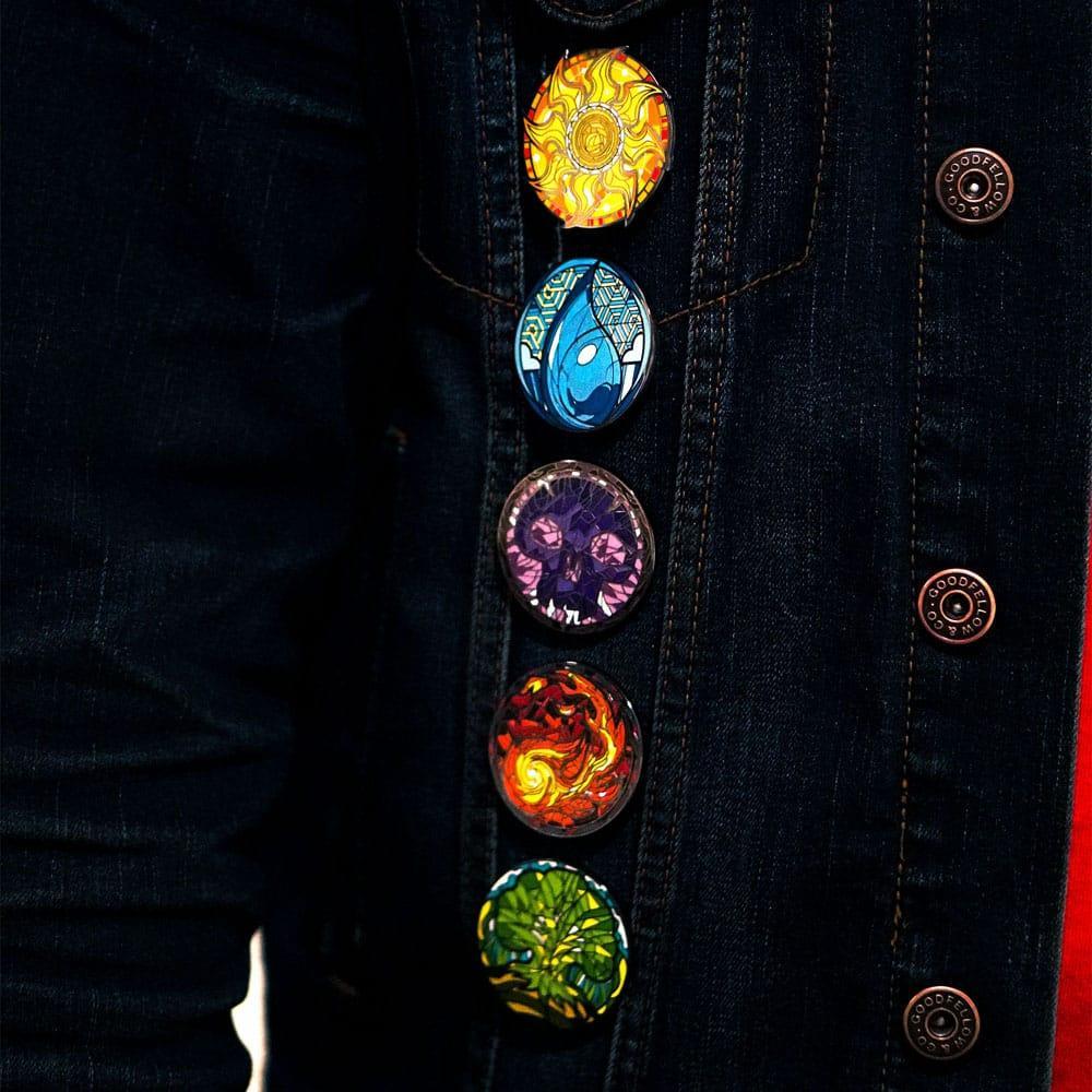 Magic: The Gathering Pins Blind Box Mystery Stained Glass Lands Assortment (10) Pinfinity