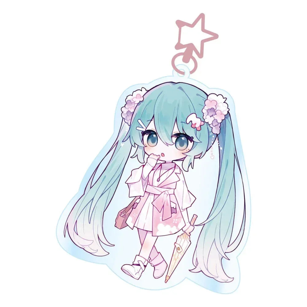 Hatsune Miku Acrylic Keychain Kawaii Summertime