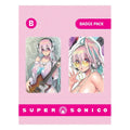 Super Sonico Pin Badges 2-Pack Set B POPbuddies