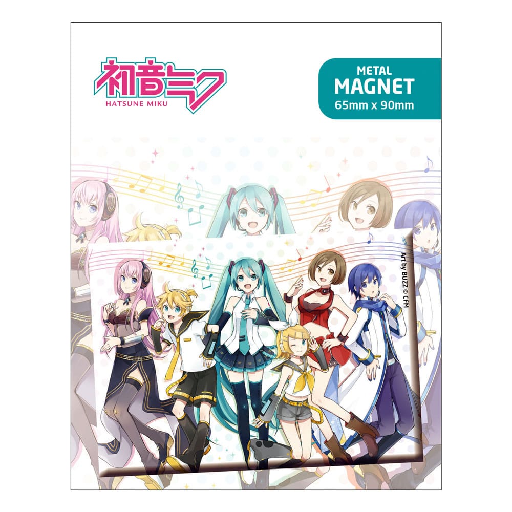 Hatsune Miku Kylskåpsmagnet - Hatsune Miku och Vänner POPbuddies