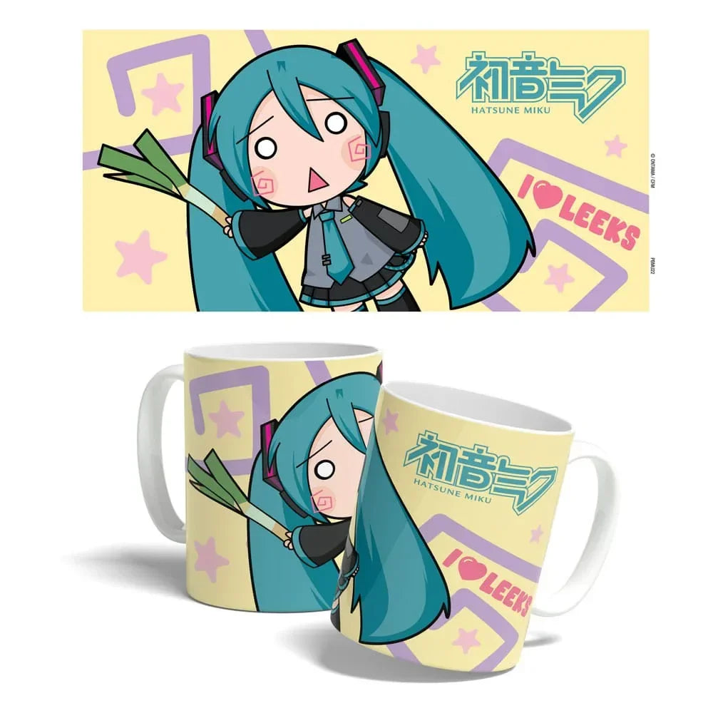 Hatsune Miku Mugg Miku Chibi Leek Girl 325 ml POPbuddies