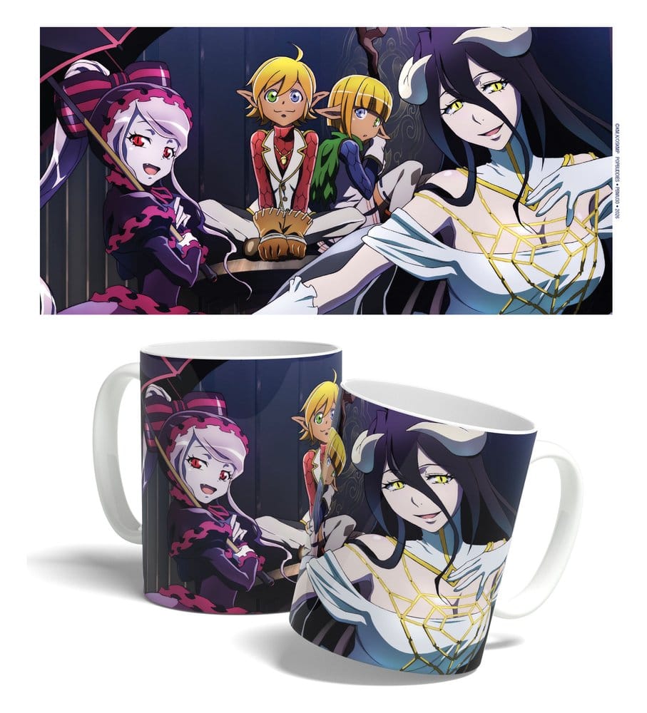 Overlord-mugg Albedo, Aura, Mare och Shalltear 325 ml