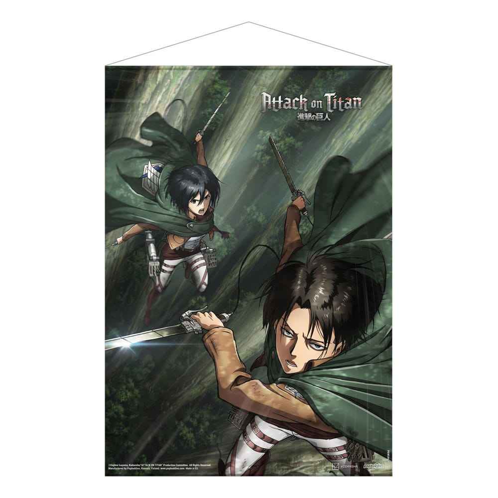 Attack on Titan Väggdekoration Mikasa och Levi 50 x 70 cm