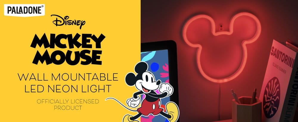 Disney Vägglampa Mickey LED Neon