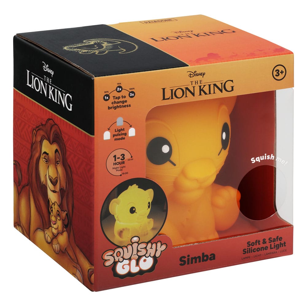Disney Squishy Glo Silikonlampa Lejonkungen Simba 15 cm Paladone Products