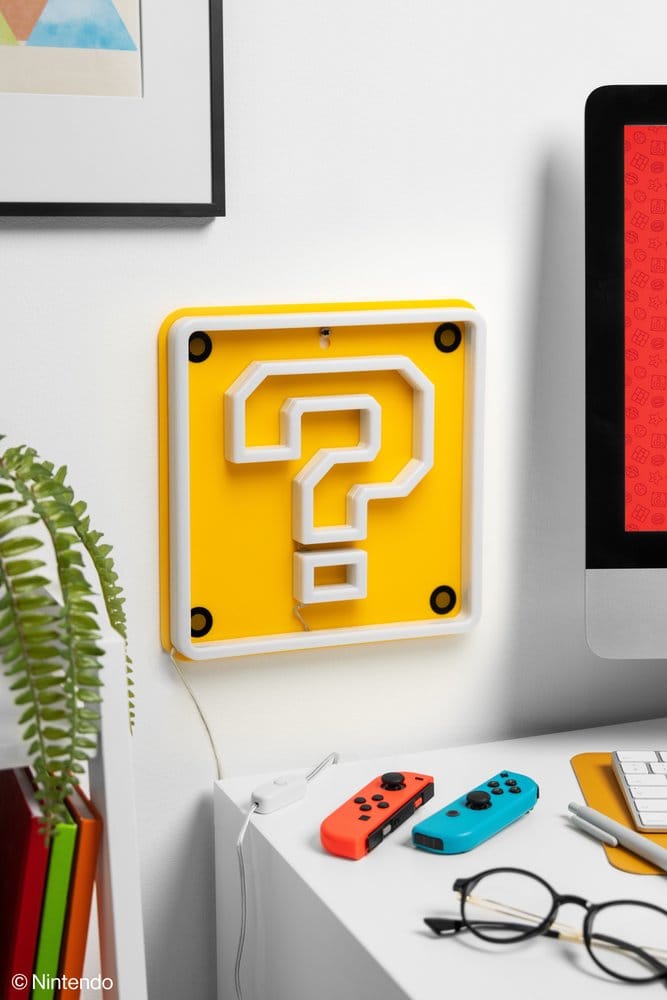 Super Mario LED Neon vägglampa Question Block 24 x 24 cm