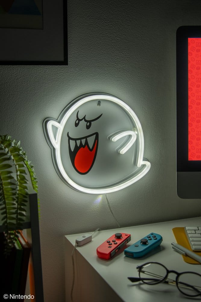 Super Mario LED Neon vägglampa Boo 23 x 23 cm