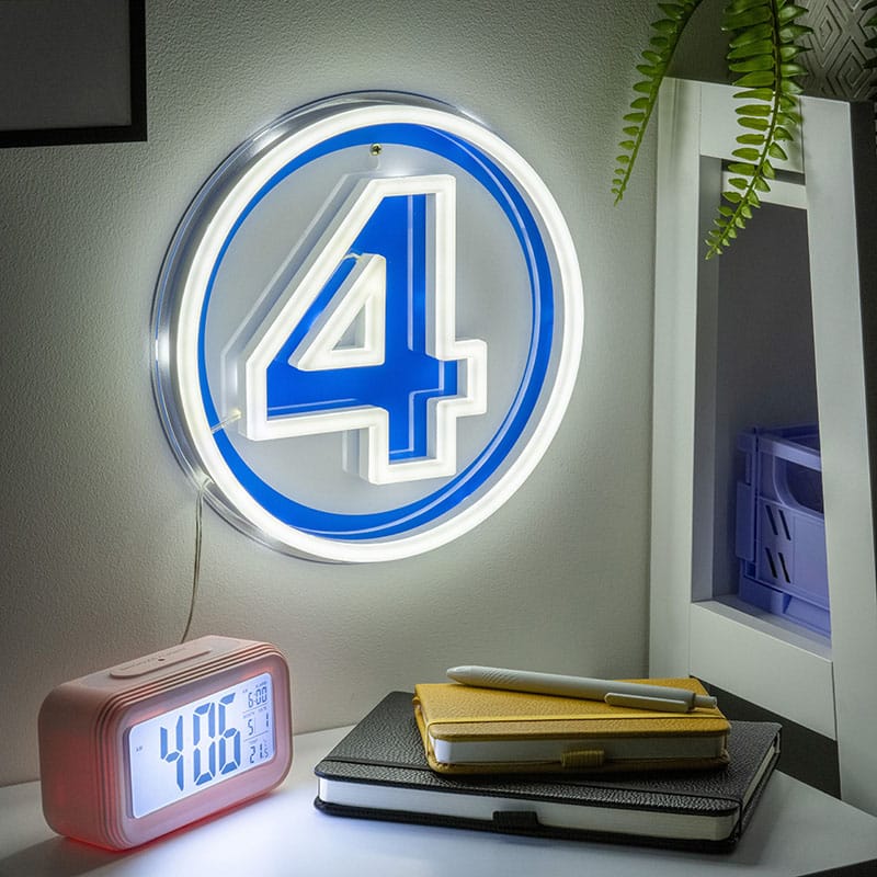 Fantastic Four LED Vägglampa Ljus Neon Paladone Products