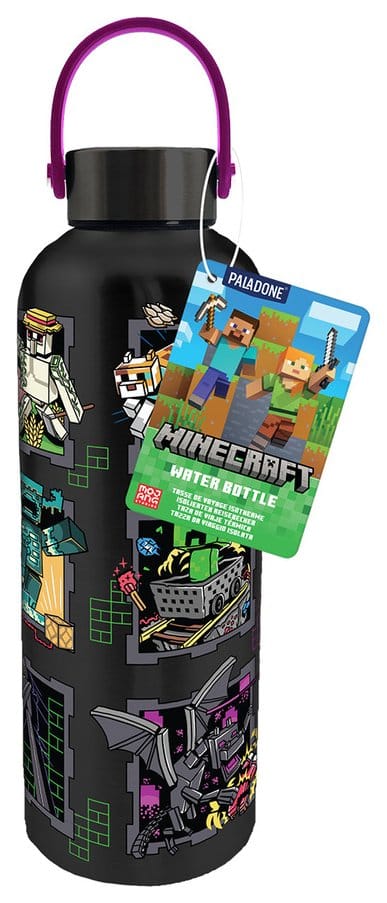 Minecraft Mascots metallvattenflaska med bärögla
