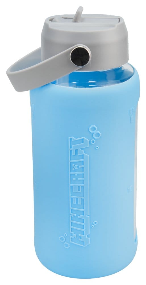 Minecraft vattenflaska i glas med skyddande sleeve