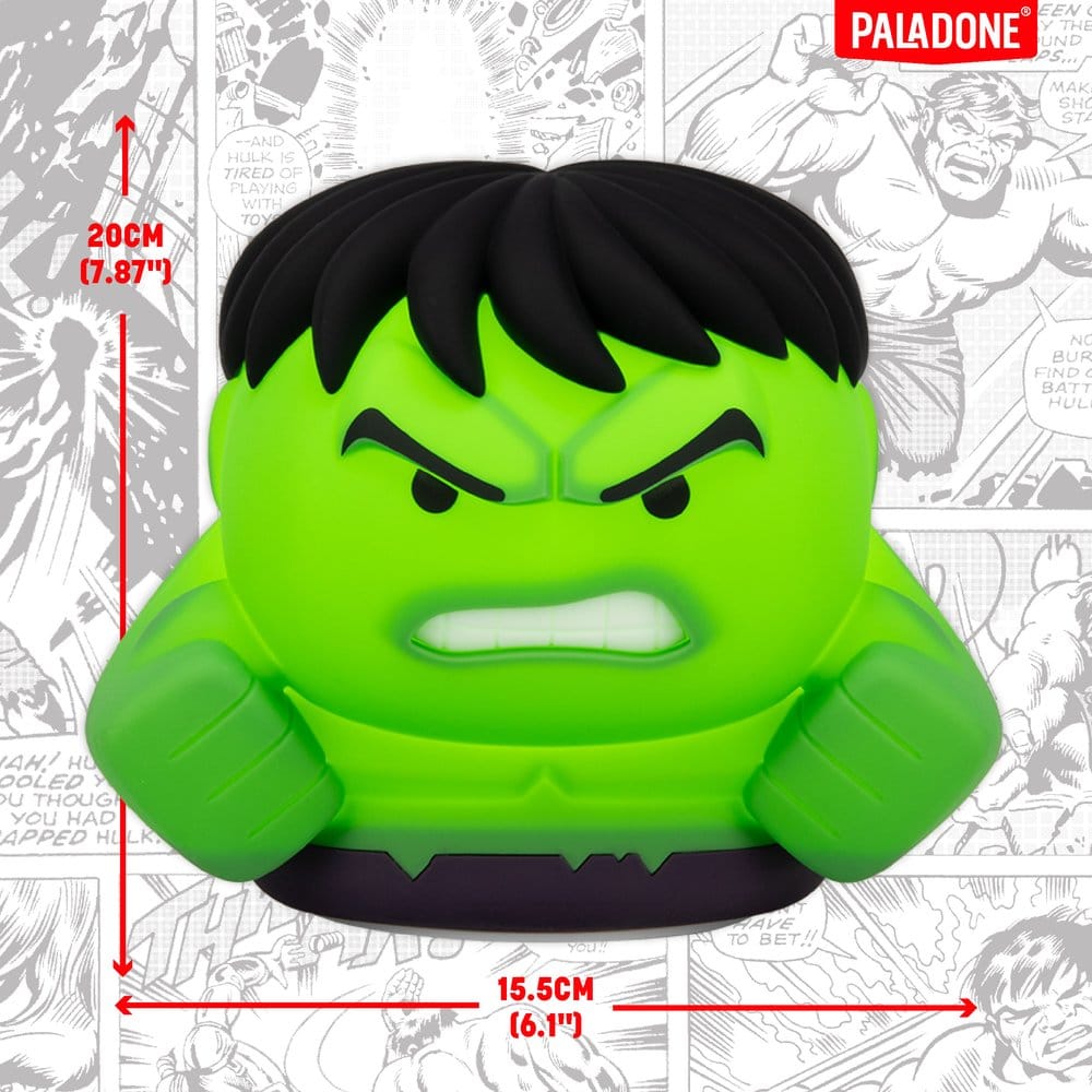 Marvel Universe SquishyGlo silikonlampa Hulk uppladdningsbar 15 cm