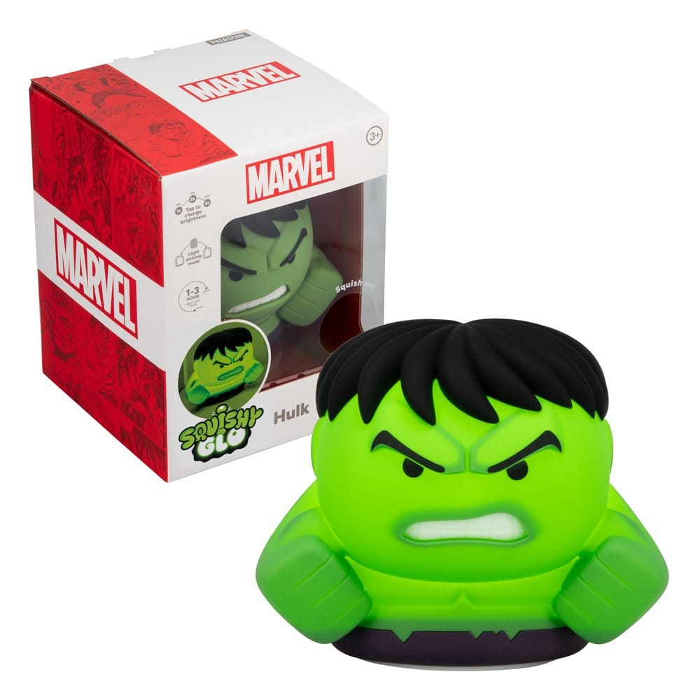 Marvel Universe SquishyGlo silikonlampa Hulk uppladdningsbar 15 cm