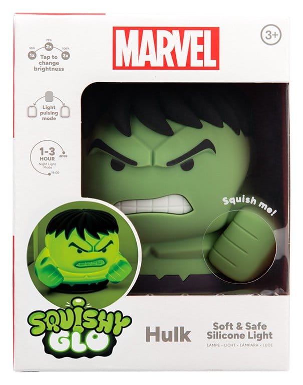 Marvel Universe SquishyGlo silikonlampa Hulk uppladdningsbar 15 cm