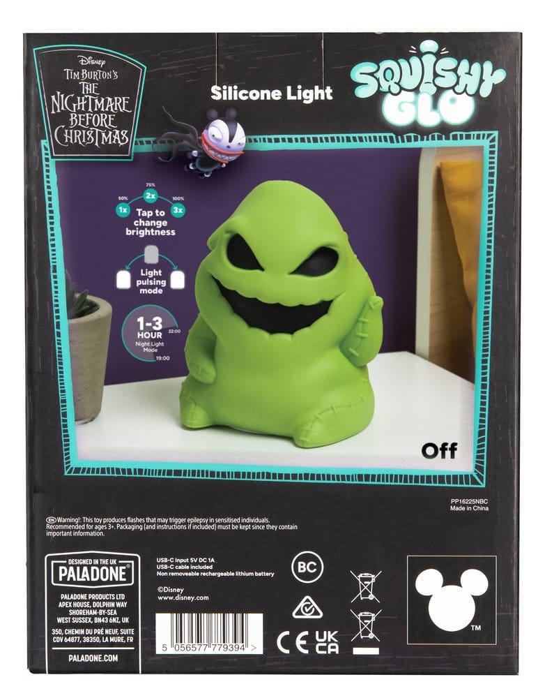 Nightmare Before Christmas SquishyGlo silikonlampa Oogie Boogie uppladdningsbar 16 cm