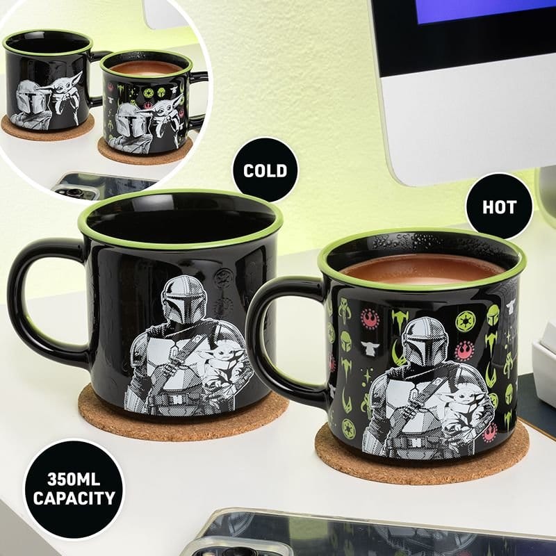 Star Wars: The Mandalorian Värmeförändrande Mugg Mandalorian och Grogu
