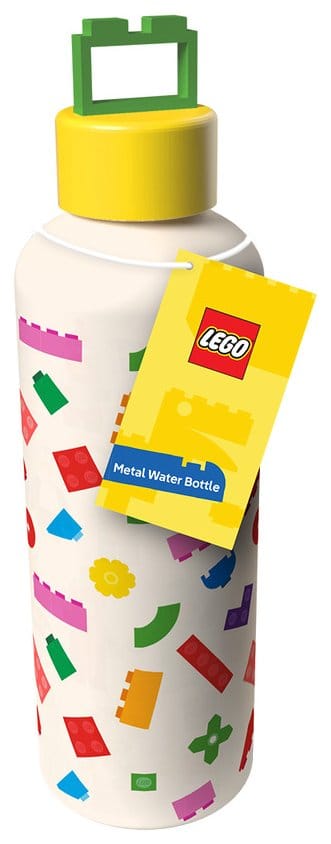 Lego vattenflaska i metall med formgjort lock