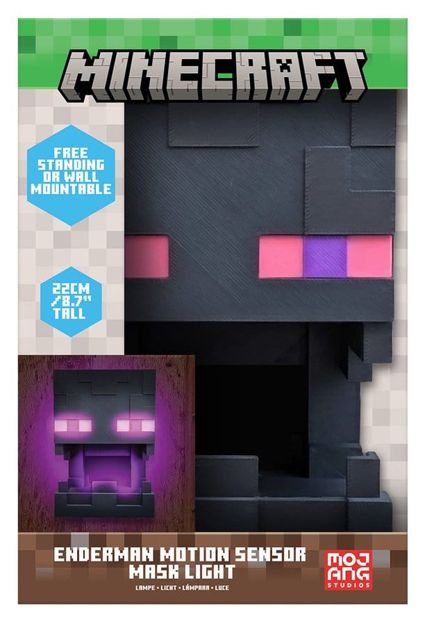 Minecraft Light Enderman Mask med rörelsesensor 25 cm