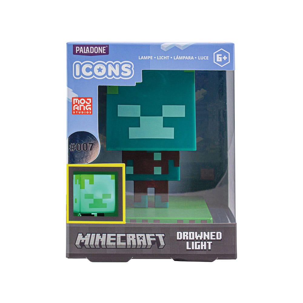 Minecraft Drowned Zombie Icon Light Paladone Products