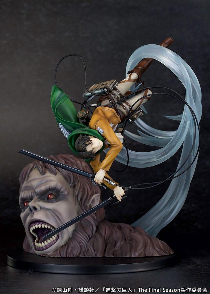 Attack on Titan PVC Figur 1/7 Levi vs Beast Titan Ver. 28 cm Proof