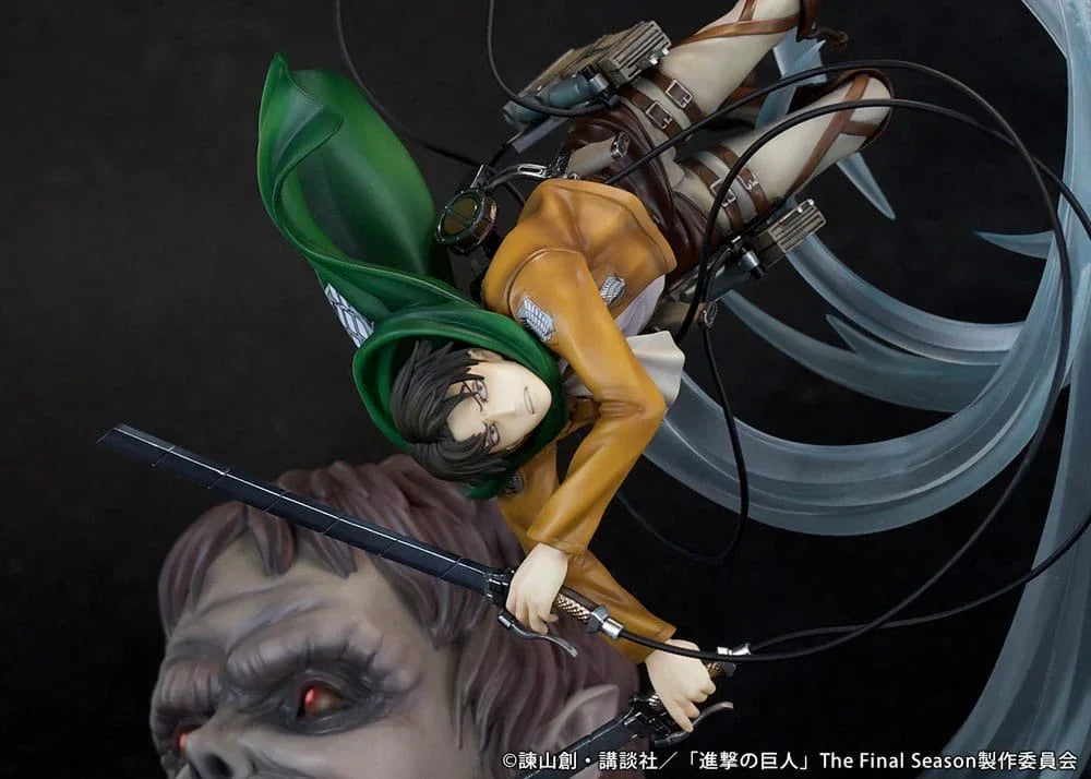 Attack on Titan PVC Figur 1/7 Levi vs Beast Titan Ver. 28 cm Proof
