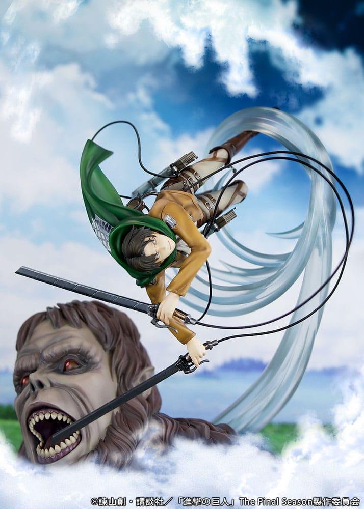 Attack on Titan PVC Figur 1/7 Levi vs Beast Titan Ver. 28 cm Proof