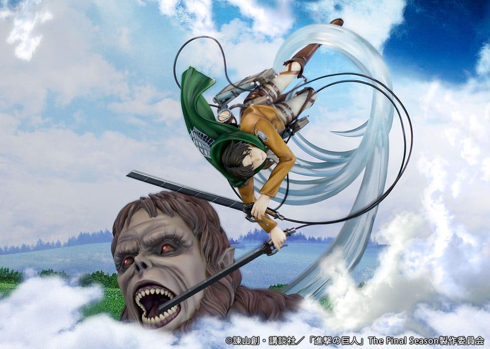 Attack on Titan PVC Figur 1/7 Levi vs Beast Titan Ver. 28 cm Proof