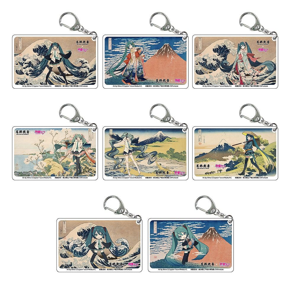 Katsushika Hokusai x Hatsune Miku Acrylic Nyckelringar Blind Box Urval (8)