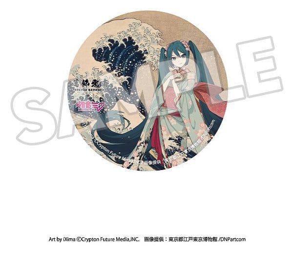 Katsushika Hokusai x Hatsune Miku-pins 6 cm Blind Box-urval (8)