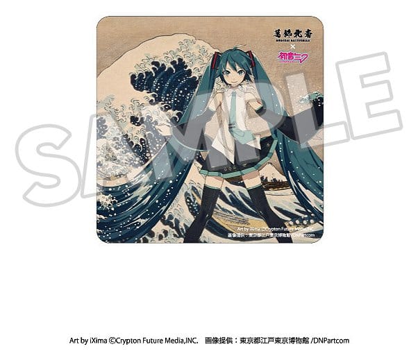 Katsushika Hokusai x Hatsune Miku Car Magnet Thirty-six Views of Mount Fuji/The Great Wave off Kanagawa