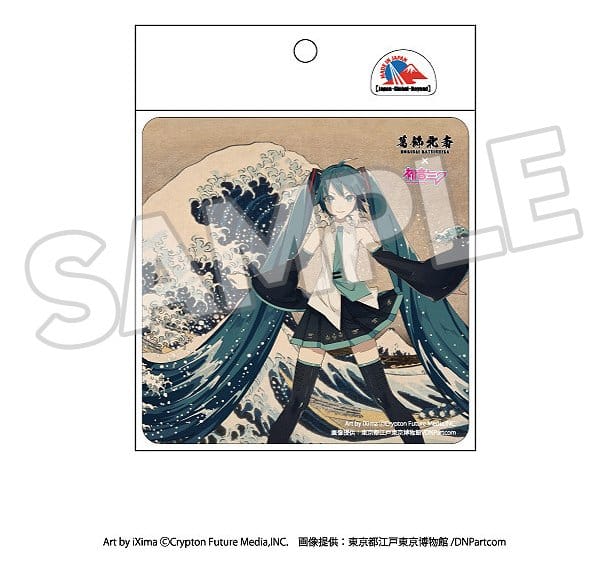 Katsushika Hokusai x Hatsune Miku Bilmagnet Trettiosex vyer av Fuji/Den stora vågen utanför Kanagawa