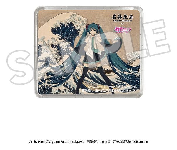 Katsushika Hokusai x Hatsune Miku 3D Magnet Thirty-six Views of Mount Fuji The Great Wave off Kanagawa