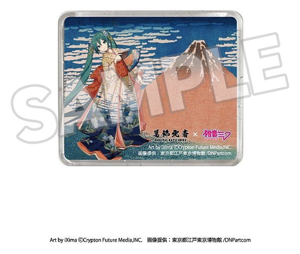 Katsushika Hokusai x Hatsune Miku 3D Magnet Thirty-six Views of Mount Fuji Fine Wind