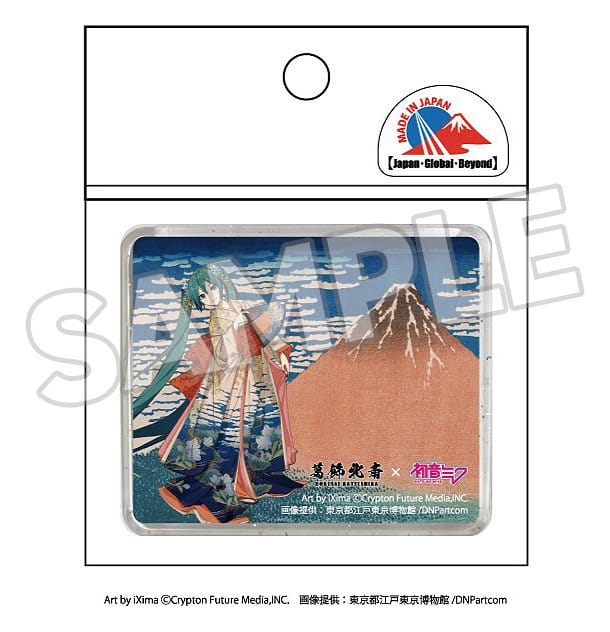Katsushika Hokusai x Hatsune Miku 3D Magnet Thirty-Six Views of Mount Fuji: Fine Wind, Clear Morning