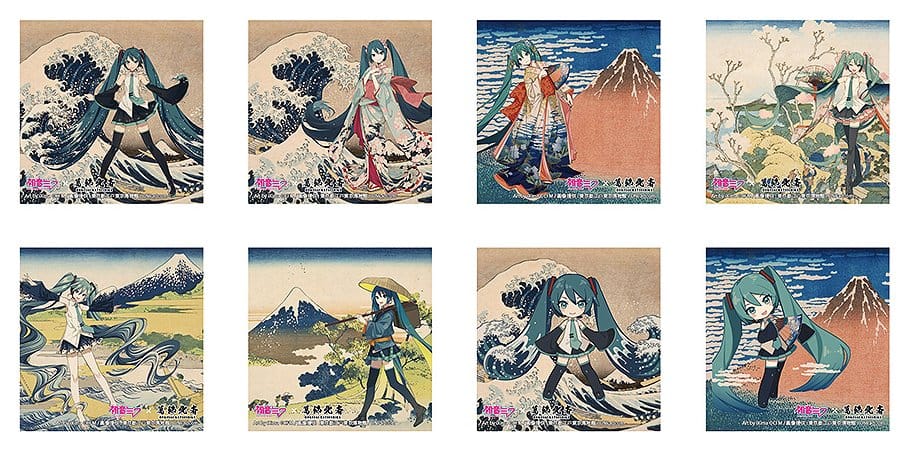 Hatsune Miku x Katsushika Hokusai iXima Klistermärke A/B/C/D/E/F/G/H