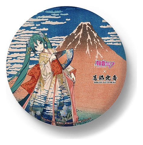 Hatsune Miku x Katsushika Hokusai iXima Large Pinback Button The Great Wave off Kanagawa/Fine Wind