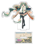 Hatsune Miku x Katsushika Hokusai iXima Die-Cut Akrylställning Shinagawa Gotenyama på Tokaidō 10 cm (5)