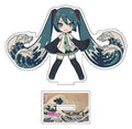 Hatsune Miku x Katsushika Hokusai iXima Die-Cut Akrylställ Den Stora Vågorna vid Kanagawa (Chibi) 10 cm (5)