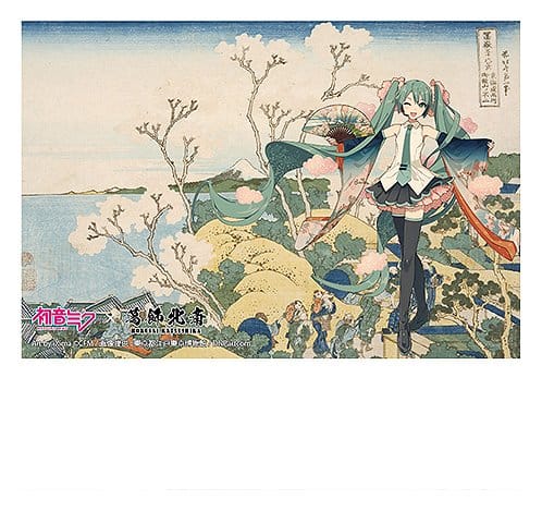 Hatsune Miku x Katsushika Hokusai iXima Vykort Shinagawa Gotenyama på Tokaido (10-pack)