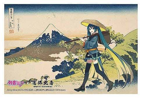 Hatsune Miku x Katsushika Hokusai iXima vykort Inume Passage i Kai-provinsen (10)