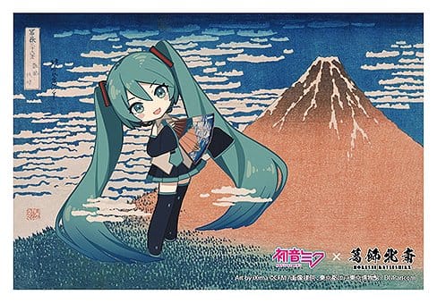 Hatsune Miku x Katsushika Hokusai iXima vykort Fin Vind, Klar Morgon (Chibi Karaktär) (10-pack)